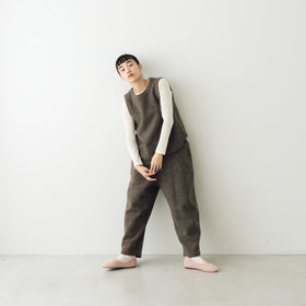 āta 圧縮ウールパンツ ブラウン