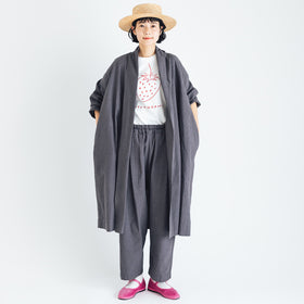 【SALE】 くらすこと リネンコットンのローブコート