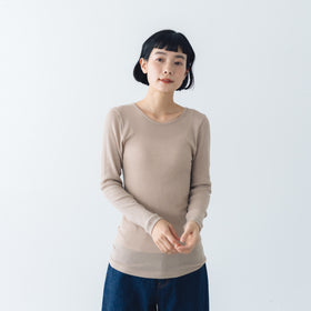 くらすこと しっとりなめらか、メリノウール100%長袖インナー