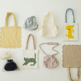 chitose.K scallop kincyaku bag