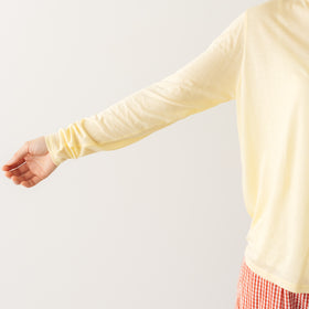 【SALE】 me. flow cotton silk ロングスリーブT