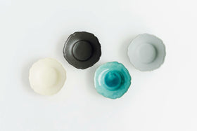 Awabi ware 輪花中深皿