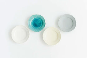 Awabi ware 輪花皿 M