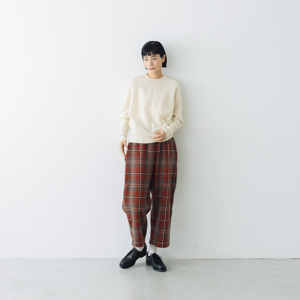 koton チェックバックワードパンツ レッド