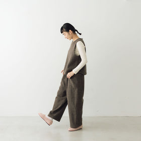 āta  圧縮ウールパンツ ブラウン