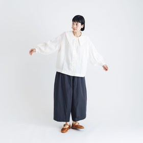 Atelier d’antan Reymont コットンパンツ ダークグレー