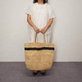 AMPIANA Line tote bag Color line ブラック［期間限定販売］