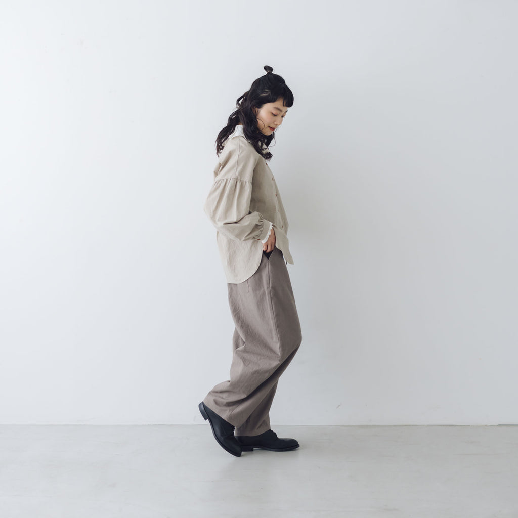 MAGALI コットンリネンオーバーダイ マリンパンツ