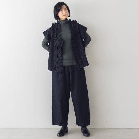 BUNON ワイドパンツ ウールワッフル