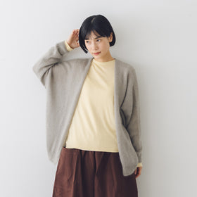 evam eva モヘアシルク カーディガン