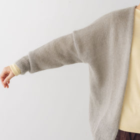 evam eva モヘアシルク カーディガン