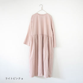 【SALE】 Gauze# ヌーヴォー スウィッチング ギャザーワンピース