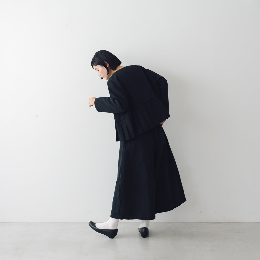 MAGALI ハイカウントコットンリネン ダブルボタンジャケット