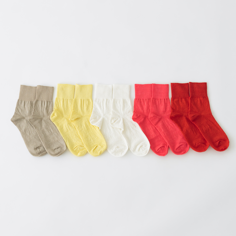【SALE】 くらすこと さらっとなめらかリネンソックス