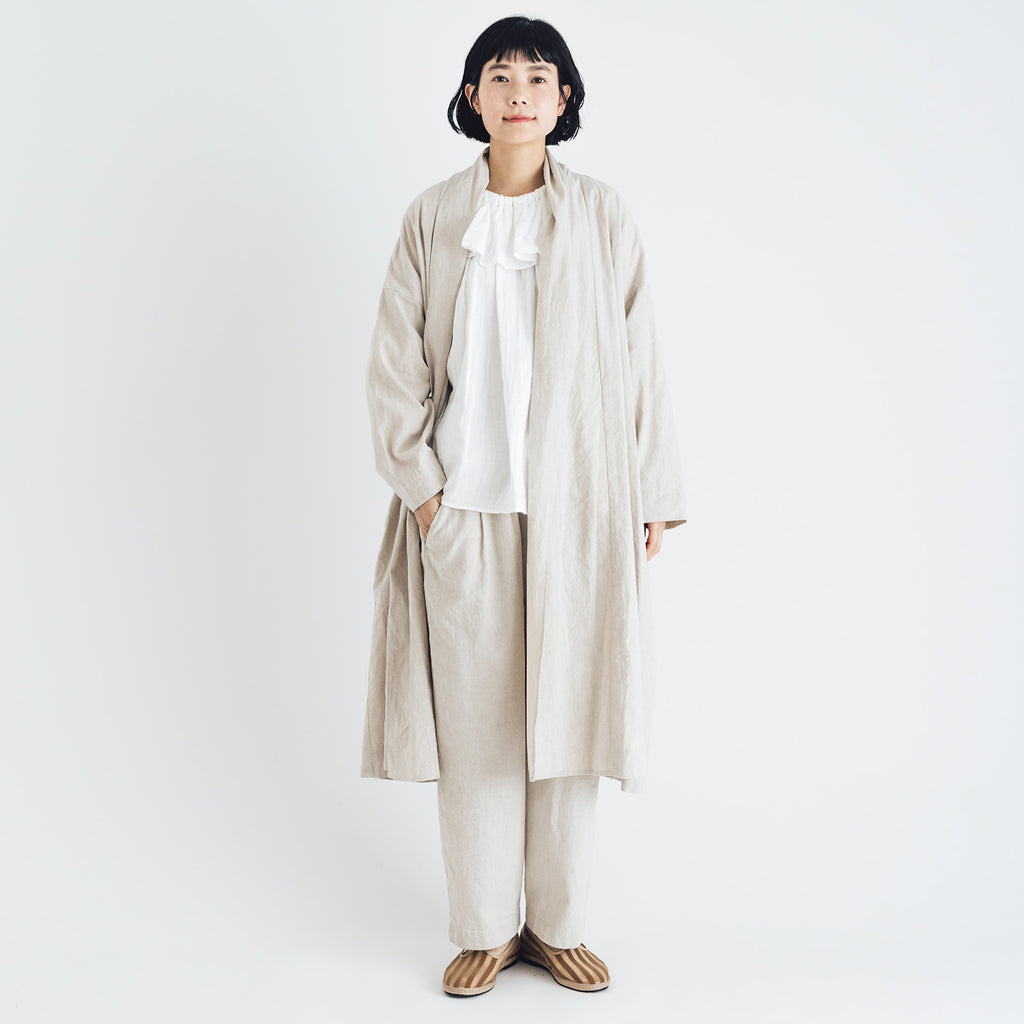 【SALE】 くらすこと リネンコットンのローブコート