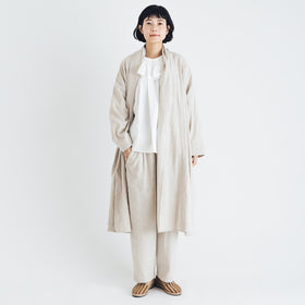 【SALE】 くらすこと リネンコットンのローブコート