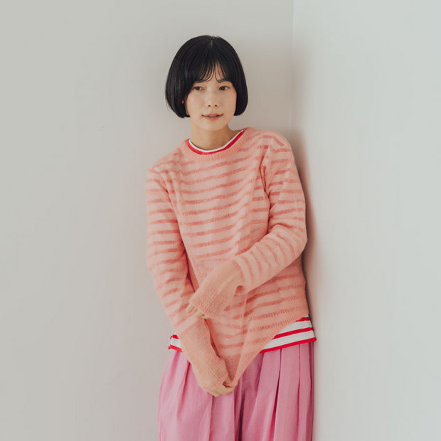 くらすこと 色を楽しむ、薄手のモヘヤニット