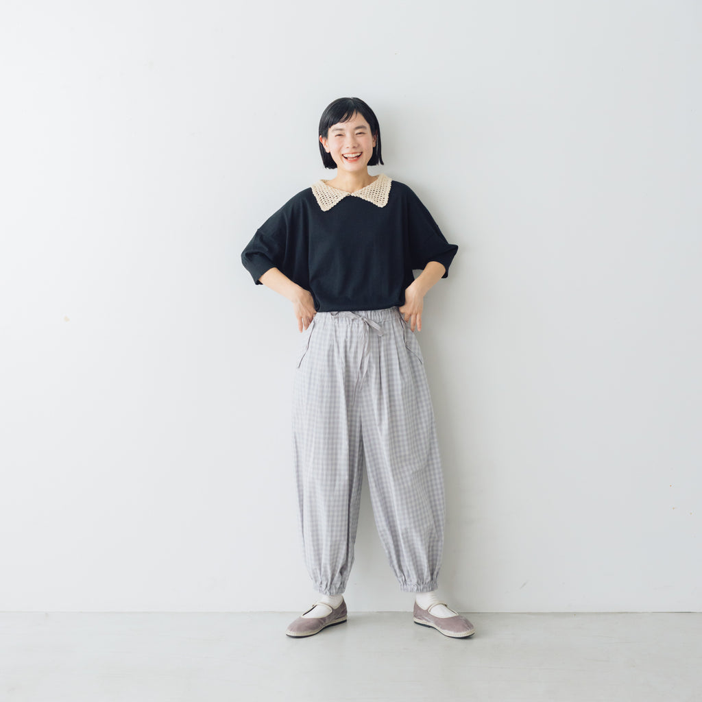 【SALE】 MAGALI ウォッシュドコットン バルーンギャザーパンツ