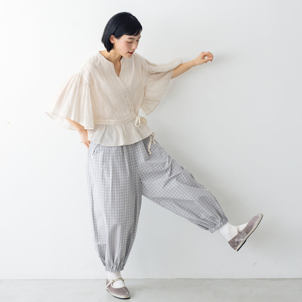 【SALE】 MAGALI ウォッシュドコットン バルーンギャザーパンツ