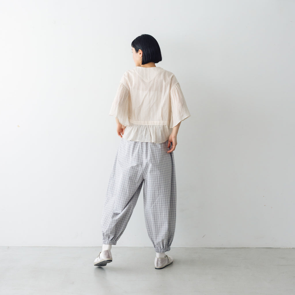 【SALE】 MAGALI ウォッシュドコットン バルーンギャザーパンツ