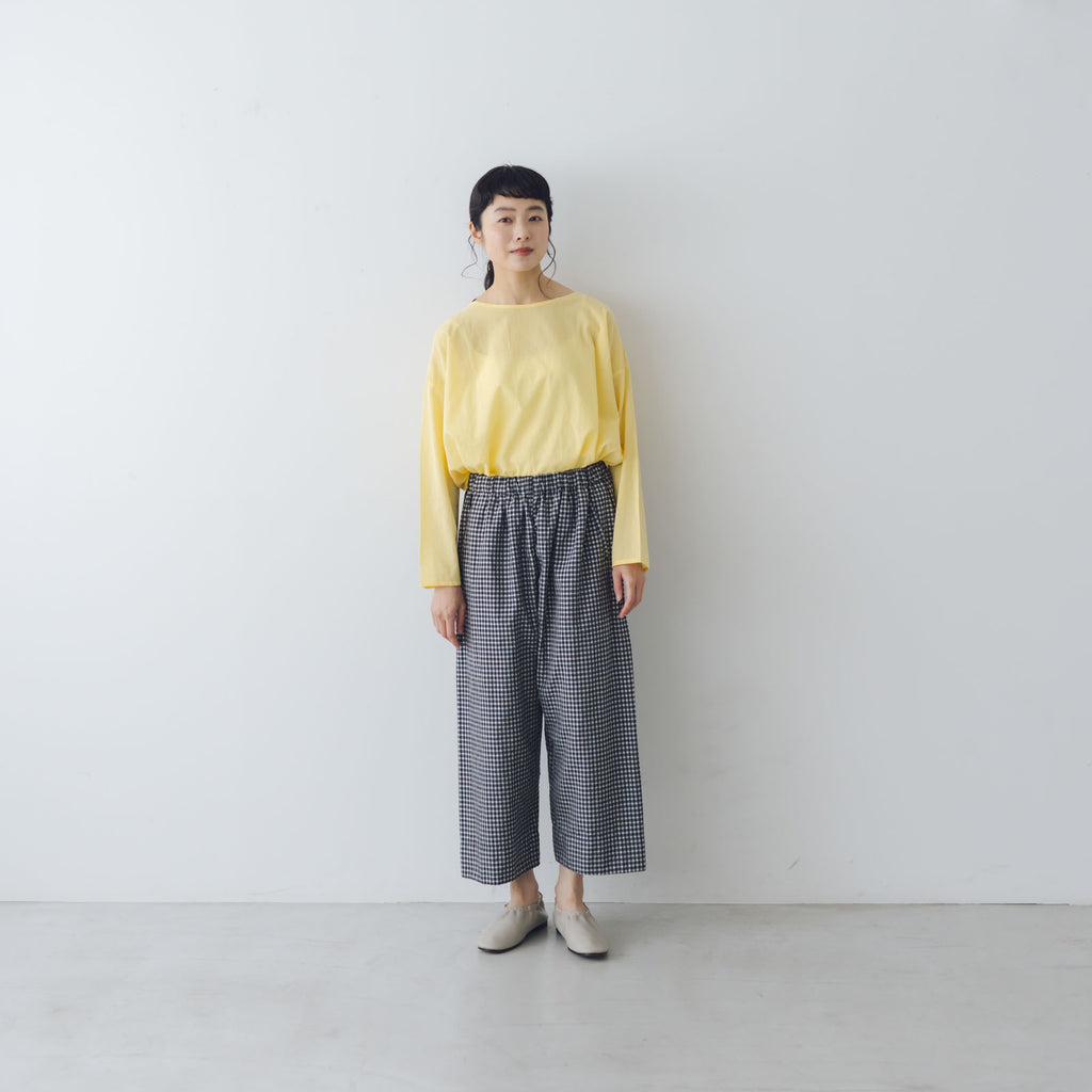 Yoli Gingham wide pants