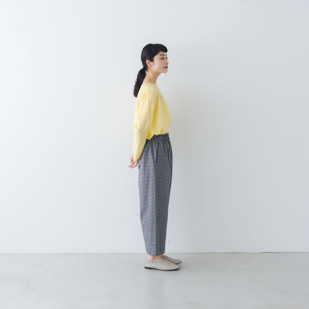 Yoli Gingham wide pants