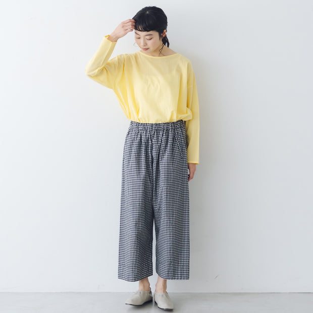 Yoli Gingham wide pants