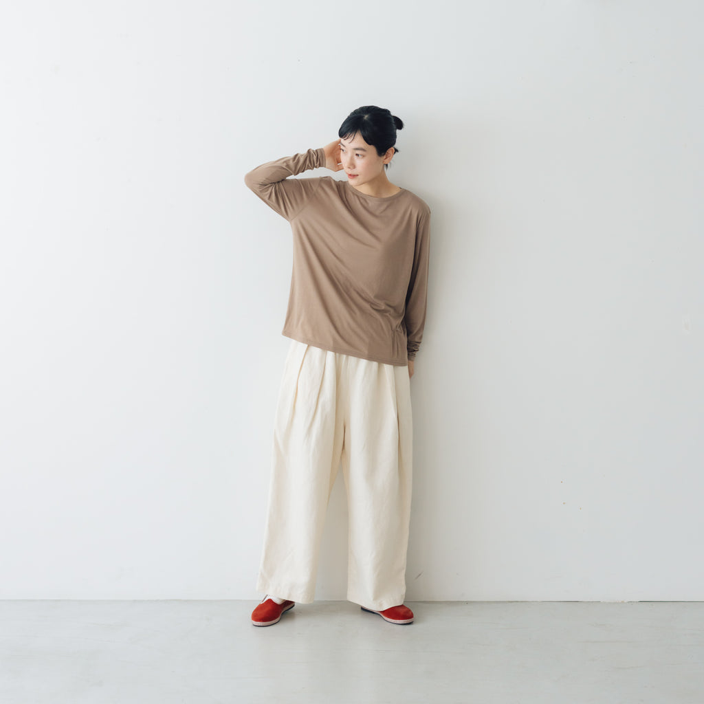 【SALE】 me. flow cotton silk ロングスリーブT