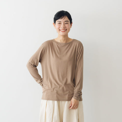 【SALE】 me. flow cotton silk ロングスリーブT