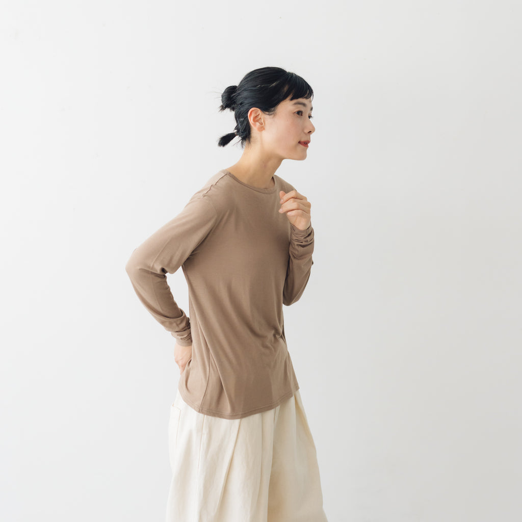 【SALE】 me. flow cotton silk ロングスリーブT