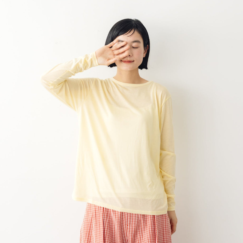 【SALE】 me. flow cotton silk ロングスリーブT