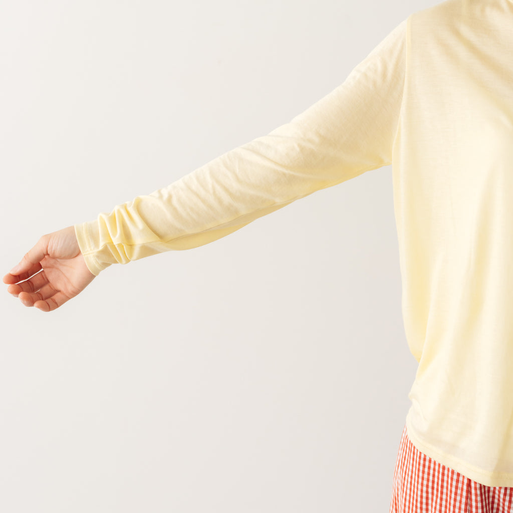 【SALE】 me. flow cotton silk ロングスリーブT