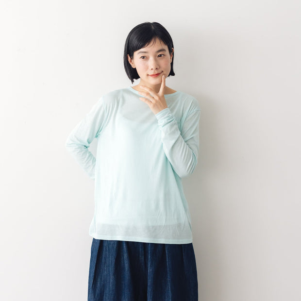 【SALE】 me. flow cotton silk ロングスリーブT