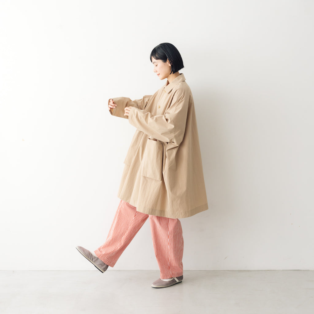 atelier naruse コットンナイロンタフタフーデットコート