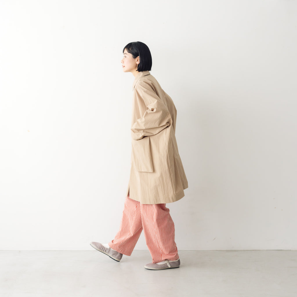 atelier naruse コットンナイロンタフタフーデットコート