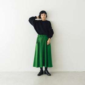 atelier naruse ウールポンチギャザースカート