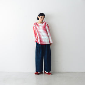 atelier naruse コットンボーダーカットソー ~＋homme~（長袖）