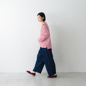 atelier naruse コットンボーダーカットソー ~＋homme~（長袖）