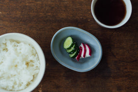 Awabi ware 楕円豆皿